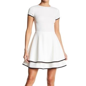 Nordstrom Love Ady Fit & Flare Dress white ruffle